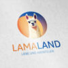 Logo Lama Alpaka Liebe Abenteuer Tiere Ruhe Glück Gelassenheit Innere Balance Niedliches Logo kaufen Logoshop Logoatelier.de
