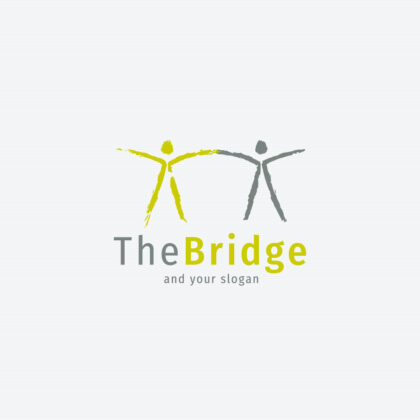 Logo Menschen Brücke Gemeinsam Fertiges Logo kaufen LogoShop LogoAtelier