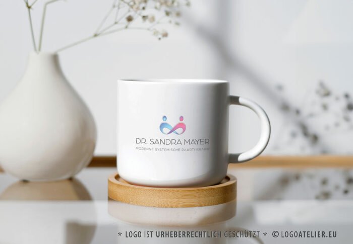 Logo Menschen Unendlich Therapie Kommunikation Bindung Psychotherapie Paartherapie Paar Beziehung Medizin Hände Fertiges Logo kaufen Logoshop Logoatelier.eu
