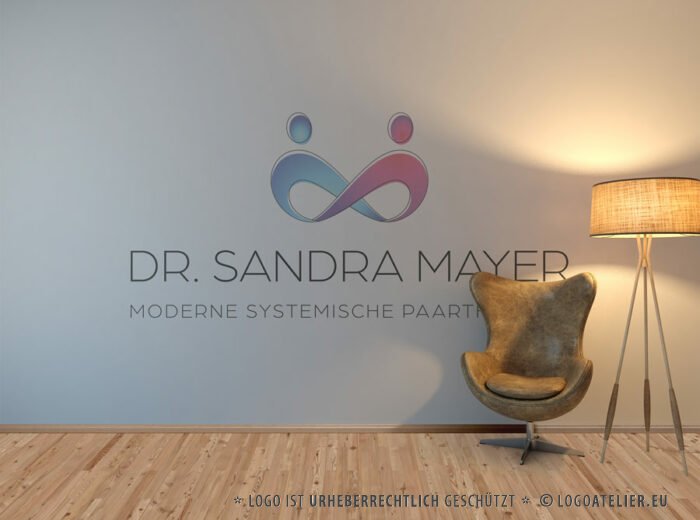 Logo Menschen Unendlich Therapie Kommunikation Bindung Psychotherapie Paartherapie Paar Beziehung Medizin Hände Fertiges Logo kaufen Logoshop Logoatelier.eu