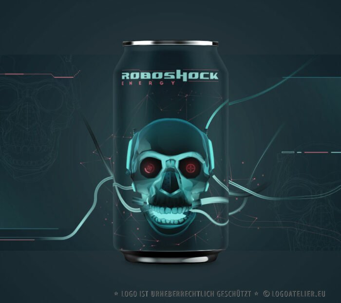 Logo Roboshock Energy Dynamisch Energie Schriftzug Dynamisch Fertiges Logo kaufen Logoshop Logoatelier