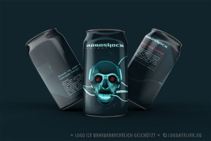 Logo Roboshock Energy Dynamisch Energie Schriftzug Dynamisch Fertiges Logo kaufen Logoshop Logoatelier