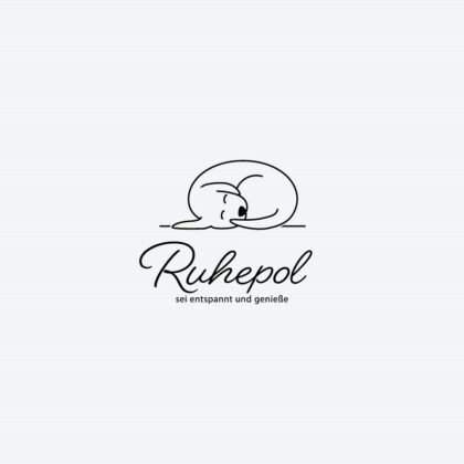 Logo Ruhepol Hund Schlaf Stille Tiere Entspannung Genuß Harmonie Beruhigung Schlummern Ruhe Gelassenheit Fertiges Logo kaufen Logoshop Logoatelier.eu