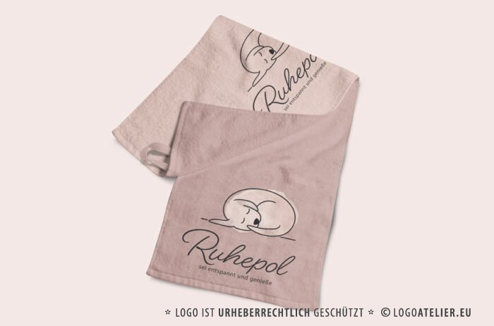 Logo Ruhepol Hund Schlaf Stille Tiere Entspannung Genuß Harmonie Beruhigung Schlummern Ruhe Gelassenheit Fertiges Logo kaufen Logoshop Logoatelier.eu