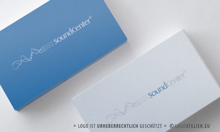 Logo Sound Welle Töne Musik Klang Laut Linien Soundcenter fertiges Logo kaufen Logoshop Logoatelier