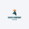 Logo Sushi Samurai Dynamisch Restaurant Dynamik Abstrakt Modern Minimalistisch Kochen Essen Fertiges Logo kaufen Logoshop Logoatelier