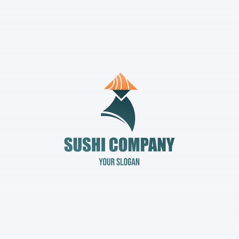 Logo Sushi Samurai Dynamisch Restaurant Dynamik Abstrakt Modern Minimalistisch Kochen Essen Fertiges Logo kaufen Logoshop Logoatelier