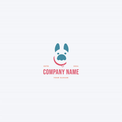 Logo Tier Hund Bulldogge Hunde Pfote Stabilität Fertiges Logo kaufen Logoshop Logoatelier