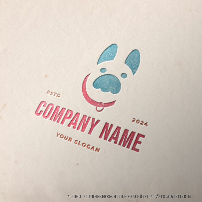 Logo Tier Hund Bulldogge Hunde Pfote Stabilität Fertiges Logo kaufen Logoshop Logoatelier Logo Tier Hund Bulldogge Hunde Pfote Stabilität Fertiges Logo kaufen Logoshop Logoatelier