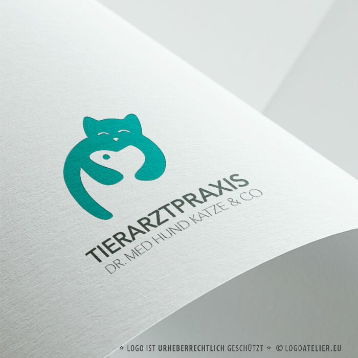 Logo Tierarzt Praxis Tier Hund Katze Fertiges Logo kaufen Logoshop Logoatelier