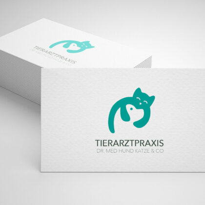Logo Tierarzt Praxis Tier Hund Katze Fertiges Logo kaufen Logoshop Logoatelier