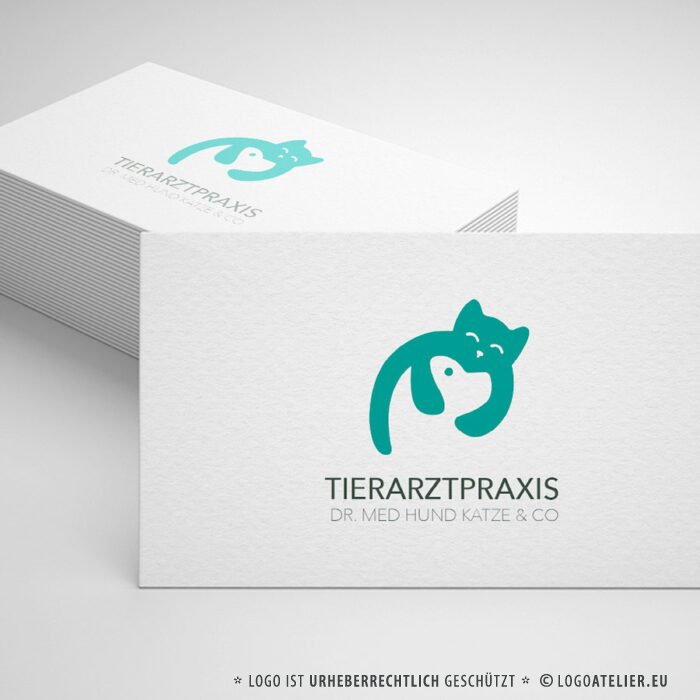Logo Tierarzt Praxis Tier Hund Katze Fertiges Logo kaufen Logoshop Logoatelier