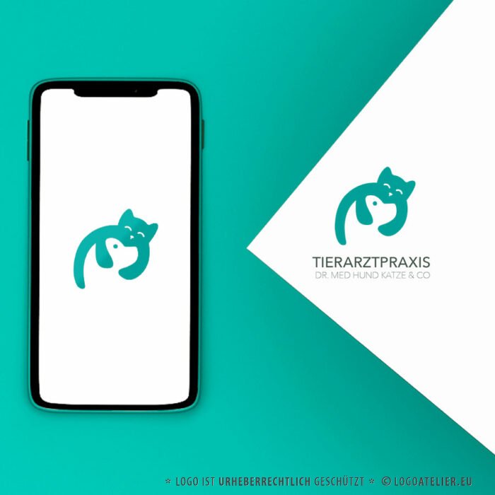 Logo Tierarzt Praxis Tier Hund Katze Fertiges Logo kaufen Logoshop Logoatelier