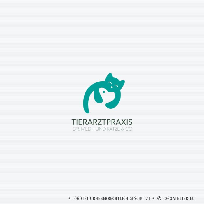 Logo Tierarzt Praxis Tier Hund Katze Fertiges Logo kaufen Logoshop Logoatelier