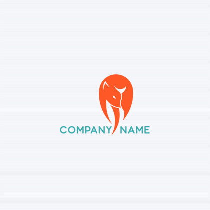 Logo Verspielter Fuchs Abenteuer Spiel Lustig Kinder Bunt Spaß Tiere Fertiges Logo kaufen Logoshop Logoatelier