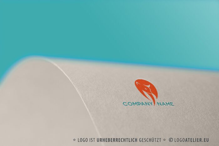 Logo Verspielter Fuchs Abenteuer Spiel Lustig Kinder Bunt Spaß Tiere Fertiges Logo kaufen Logoshop Logoatelier