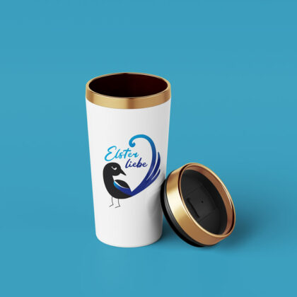 Logo Elster Liebe Vogel Herz Schmuck Fertiges Logo kaufen Logoshop Logoatelier