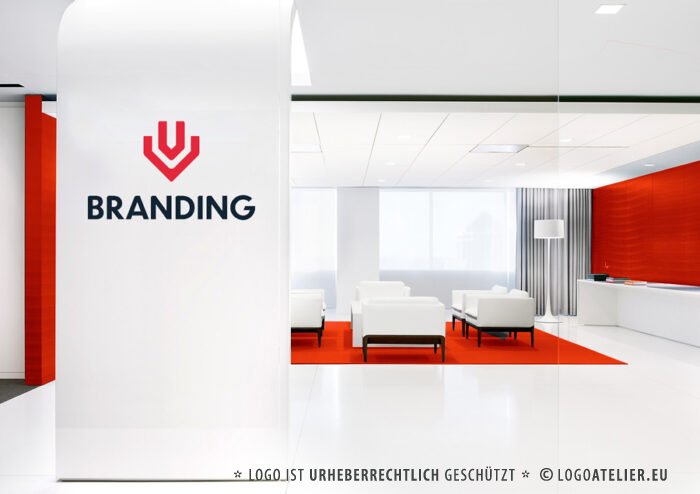 Logo Buchstabe U V Männliches Logo Technisches Logo Werbeagentur Markenagentur Kraftvoll Stark Power Erfolgreich Fertiges Logo kaufen Logoshop Logoatelier.eu