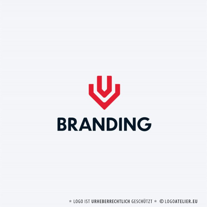 Logo Buchstabe U V Männliches Logo Technisches Logo Werbeagentur Markenagentur Kraftvoll Stark Power Erfolgreich Fertiges Logo kaufen Logoshop Logoatelier.eu