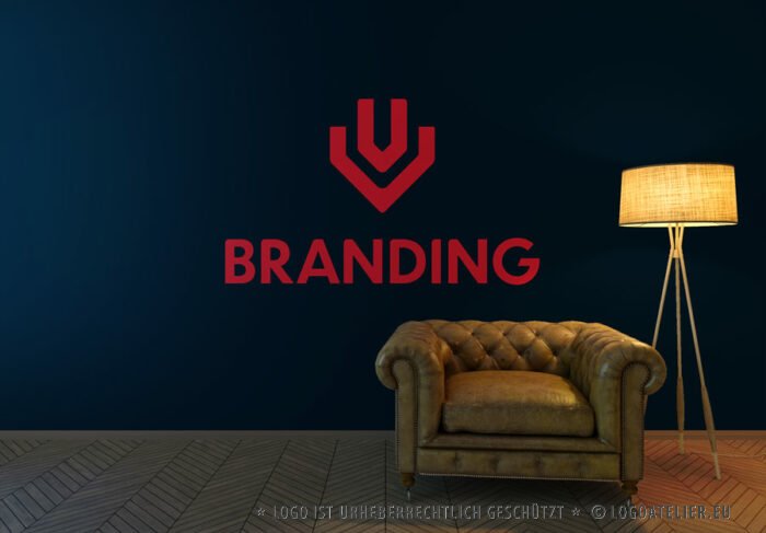 Logo Buchstabe U V Männliches Logo Technisches Logo Werbeagentur Markenagentur Kraftvoll Stark Power Erfolgreich Fertiges Logo kaufen Logoshop Logoatelier.eu