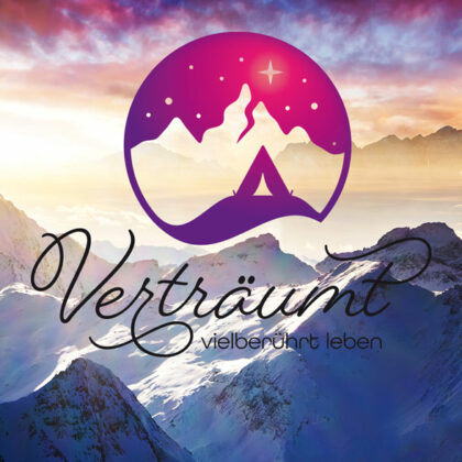 Logo Verträumt Sterne Zelt Nacht Campen Erholung Sterne Erholen Seele Berühren Polarlicht Pink Träumen Natürlich Fertiges Logo kaufen Logoshop Logoatelier.eu