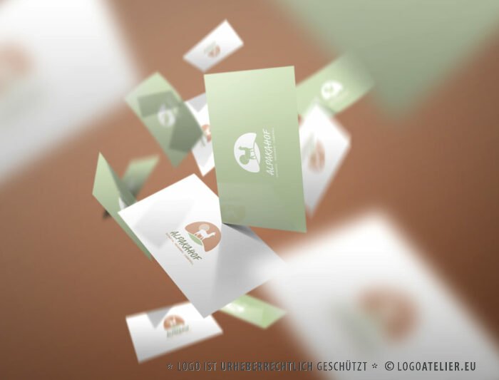 Logo gutmütiges Alpaka neugierig liebevoll freundlich intelligent sanft beruhigend putzig Freude Lama Bolivien Tiere Fertiges Logo kaufen Logoshop Logoatelier.eu