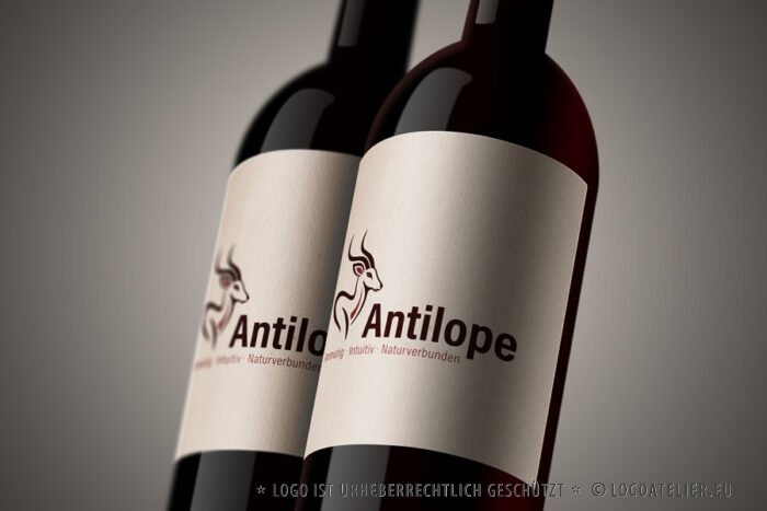 Anmutiges Logo Grazie Antilope Reh Bewegung Natürlich Harmonie Eleganz Inspirierend Anpassungsfähig Intuition Flexibel Stärke Schutz Fertiges Logo kaufen Logoshop Logoatelier.de