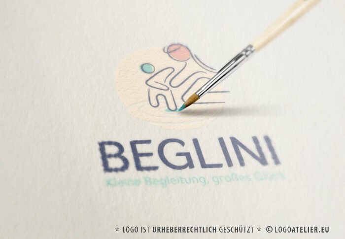 Logo Eltern Kinder Begleitung Lernen Glück Liebe Spaß Freude Spielen Fürsorge Umsorgen Kreativ Kids Kindergarten Fertiges Logo kaufen Logoshop Logoatelier.de