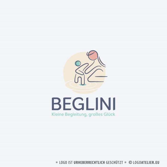 Logo Eltern Kinder Begleitung Lernen Glück Liebe Spaß Freude Spielen Fürsorge Umsorgen Kreativ Kids Kindergarten Fertiges Logo kaufen Logoshop Logoatelier.de