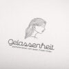 Logo Frauenkopf Gelassenheit Entspannt Frieden finden Geschehen lassen Ruhe Yoga Erholung Liebe Erkenntnis Spirituelles Logo kaufen Logoshop LogoAtelier.eu
