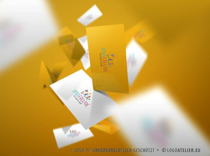 Logo Kinder Spielen Freude Spaß Hüpfen Ball Luftballon Lernen Bewegen Kindlich Liebe Lebensfreude Fertiges Logo kaufen Logoshop Logoatelier.eu