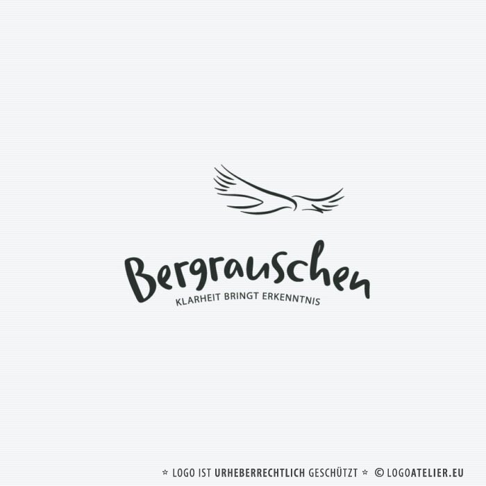 Logo Sinn des Lebens Klarheit Erkenntnis Adler Bergrauschen Berge Weisheit Gipfelrausch Höhenflug Wichtiges Identität Träume Ziele Freiheit Frieden Fertiges Logo kaufen Logoshop Logoatelier.eu