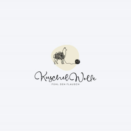 Logo Alpaka Wolle Lama Wolle Kuschel Flauschig Gezeichnet Abenteuer Tiere Ruhe Glück Gelassenheit Innere Balance Spucken Fertiges Logo kaufen Logoshop Logoatelier.eu