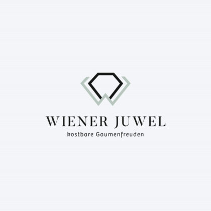 Logo Diamant Buchstabe W Restaurant Juwel Kostbar Gaumenfreude Genuss Essen Edel Hochwertig Geschmackvoll Sinne Kulinarik Wien Teller Fertiges Logo kaufen Logoshop LogoAtelier.eu