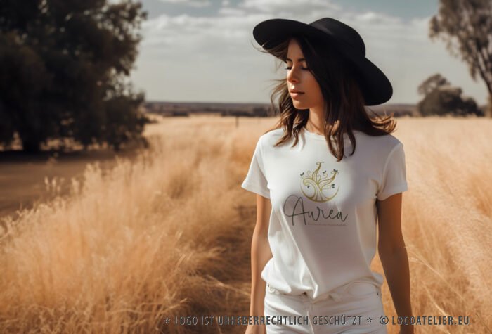 Logo Goldener Baum Beständig Aurea Eiche Transformation Spirit Wachstum Ewig Natur Wunder Kraftvoll Emotionen Seele Bewusstsein Spirituell Fertiges Logo kaufen Logoshop Logoatelier.eu