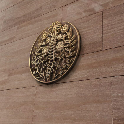 Logo Orthopäde Wirbelsäule Orthopädie Bewegung Medizin Arzt Traumatologie Chiropraktik Naturheilkunde Pflanzen Aufrichten Wirbel Harmonie Balance Fertiges Logo kaufen Logoshop Logoatelier.eu