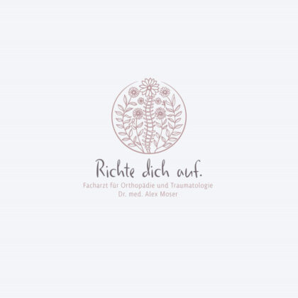 Logo Orthopäde Wirbelsäule Orthopädie Bewegung Medizin Arzt Traumatologie Chiropraktik Naturheilkunde Pflanzen Aufrichten Wirbel Harmonie Balance Fertiges Logo kaufen Logoshop Logoatelier.de