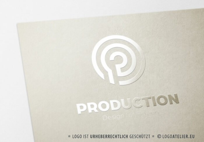 Buchstabe P Firmenlogo Logo Kreis Buchstabe P Pink Magenta Technik Produktion Design Programmieren Fertiges Logokaufen Logoshop Logoatelier.eu