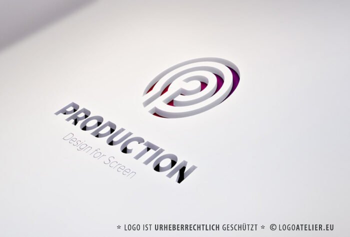 Buchstabe P Firmenlogo Logo Kreis Buchstabe P Pink Magenta Technik Produktion Design Programmieren Fertiges Logokaufen Logoshop Logoatelier.eu