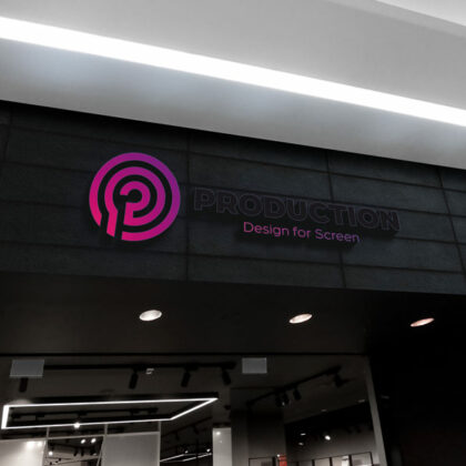 Buchstabe P Firmenlogo Logo Kreis Buchstabe P Pink Magenta Technik Produktion Design Programmieren Fertiges Logokaufen Logoshop Logoatelier.eu