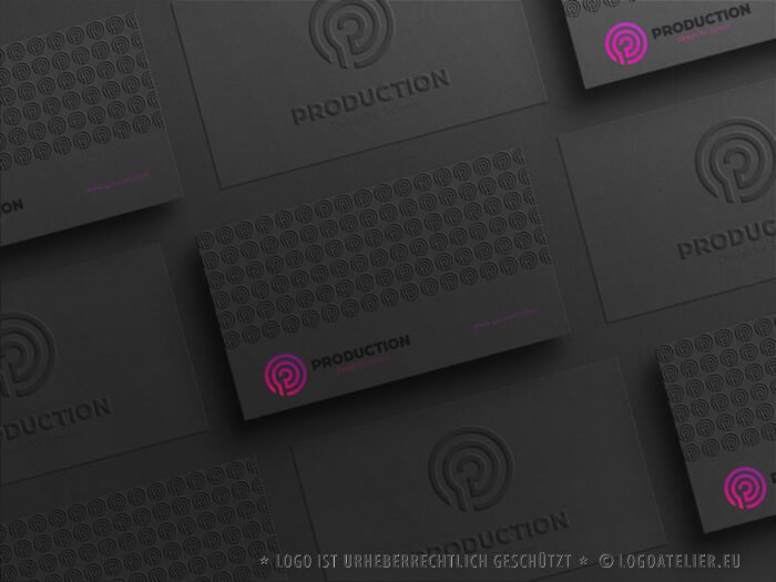 Buchstabe P Firmenlogo Logo Kreis Buchstabe P Pink Magenta Technik Produktion Design Programmieren Fertiges Logokaufen Logoshop Logoatelier.eu