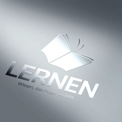 Logo Buch Schmetterling Leichter Lernen Bildung Fliegen Lesen Nachhilfe Schulen Fertiges Logo kaufen LogoShop LogoAtelier