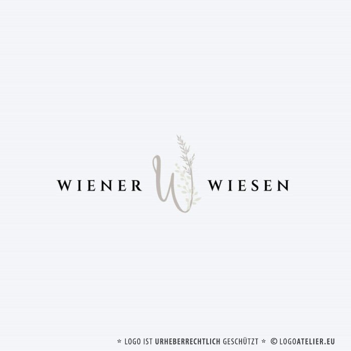 Logo Buchstabe W Gräser Restaurant Kostbar Gaumenfreude Genuss Essen Edel Geschmackvoll Sinne Kulinarik Wien Wiesn Wiesen Bar Pflanzen Ähre Fertiges Logo kaufen Logoshop LogoAtelier