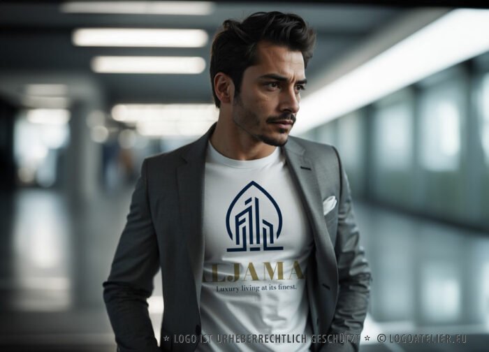 Logo Luxus Immobilien Vermittlung Arabien Perfektion Edel Glück Real Estate Makler Haus Architektur Baufirma Gebäude Edles Logo kaufen Logoshop Logoatelier