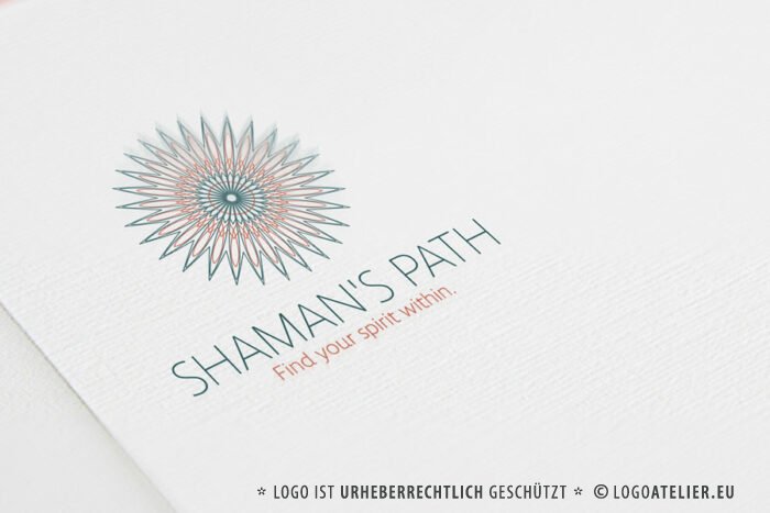 Logo Schamane Weg Heiliger Geist Spirit Naturvölker Magisch Verbindung Priester Medizinmann Tradition Pfad Mystisch Weisheit Führung Universell Spirituelles Logo kaufen Logoshop Logoatelier (1)