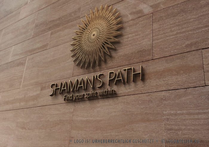 Logo Schamane Weg Heiliger Geist Spirit Naturvölker Magisch Verbindung Priester Medizinmann Tradition Pfad Mystisch Weisheit Führung Universell Spirituelles Logo kaufen Logoshop Logoatelier (2)
