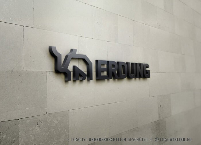 Exklusives Logo Stabilität Stier Schutz Sicherheit Realität Erdung Bodenhaftung Gleichgewicht Ruhe Stärke Selbstverteidigung Einbruchschutz Fertiges Logo kaufen Logoshop Logoatelier.de