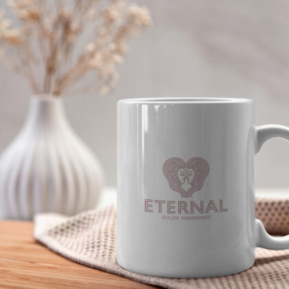 Exklusives Logo Verbundenheit Ewig Alien Herz Linien Liebe Kosmos Außerirdisch Schicksal Grenzenlos Universum Universell Licht Menschen Verbindung Romantisch Fertiges Logo kaufen Logoatelier.de