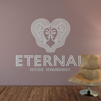 Exklusives Logo Verbundenheit Ewig Alien Herz Linien Liebe Kosmos Außerirdisch Schicksal Grenzenlos Universum Universell Licht Menschen Verbindung Romantisch Fertiges Logo kaufen Logoatelier.de