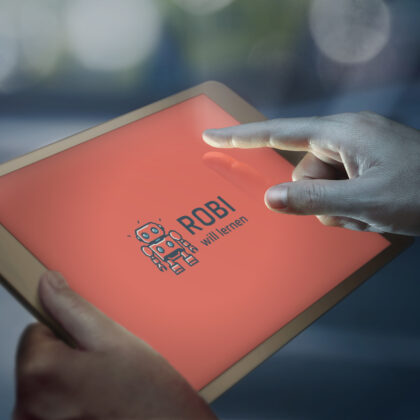 Exklusives Roboter Logo Jedes Logo ist ein Einzelstück Fertige Logos kaufen Logoshop Logoatelier.de